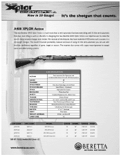 Beretta A400 Xplor Action A400 20 GA Sell Sheet