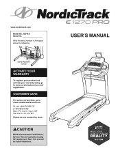 NordicTrack C 1270 Pro Treadmill English Manual