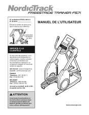 NordicTrack Freestride Trainer Fs7i Elliptical French Manual