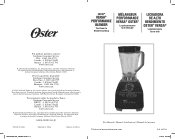 Oster Versa Performance Blender Instruction Manual