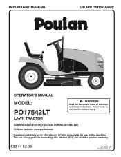 Poulan PO17542LT User Manual