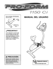 ProForm 1150ci Spanish Manual
