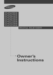 Samsung TXP3075WHD User Manual (user Manual) (ver.1.0) (English)