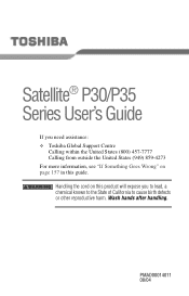 Toshiba Satellite P35-S609 Satellite P30/P35 User's Guide (PDF)