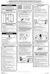 Whirlpool WRF954CIHM Instruction Sheet