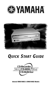 Yamaha CRW2100SZ Quick Start Guide