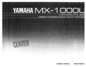 Yamaha MX-1000 Owner's Manual
