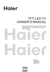 Haier LE42B1380 LE42B1380 Manual