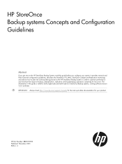 HP StoreOnce 4430 HP StoreOnce Backup System Concepts and Configuration Guidelines (BB877-90913, November 2013)