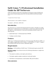 HP NetServer LH 6000 Installing SuSE on an HP Netserver