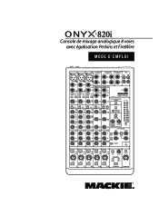 Mackie Onyx 820i Owner's Manual (Français)