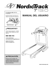 NordicTrack T 13.0 Treadmill Spanish Manual