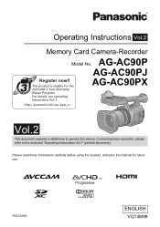 Panasonic AG-AC90 Operating Instructions Advanced
