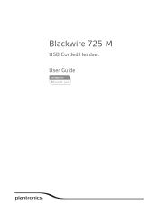 Plantronics Blackwire 725 Blackwire 725-M User guide