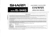 Sharp EL-344G EL-344G Operation Manual