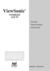 ViewSonic VT2300LED VT2300LED User Guide M Region (English)