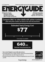 Whirlpool WRS335FDDM Energy Guide