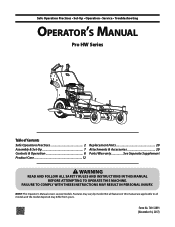 Cub Cadet PRO HW 354 Operation Manual
