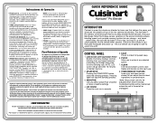 Cuisinart CBT-2000P1 Quick Reference