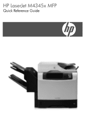 HP LaserJet M4000 HP LaserJet M4345 MFP - Quick Reference Guide