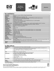 HP RY883AA#ABA HP Media Center Desktop PC - (English) 886c-b Product Datasheet and Product Specifications