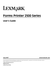 Lexmark Forms Printer 2500 User's Guide