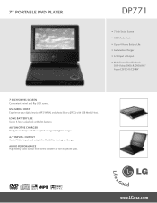 LG DP771 Specification (English)