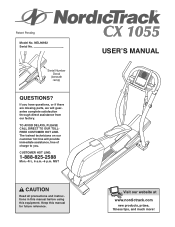 NordicTrack Cx 1055 Elliptical Exerciser English Manual