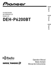 Pioneer DEH-P6200BT Owner's Manual