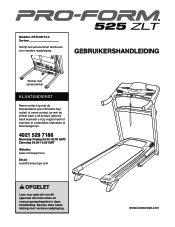 ProForm 525 Zlt Treadmill Dutch Manual