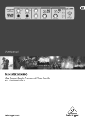 Behringer MINIMIX MIX800 Manual