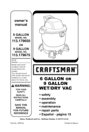 Craftsman 17965 Owners Manual