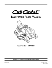 Cub Cadet LTX 1040 Parts Manual