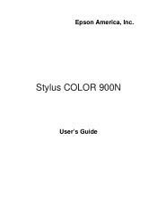 Epson Stylus COLOR 900N User Manual