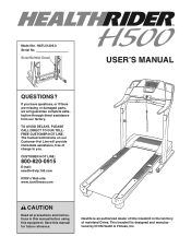 HealthRider H500 Treadmill English Manual