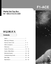 Humax F1-ACE User Manual