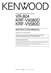 Kenwood VR-804 User Manual 1