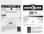 KitchenAid KBLS22KWMS Energy Guide