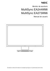 NEC EA244WMi-BK Users Manual Spanish