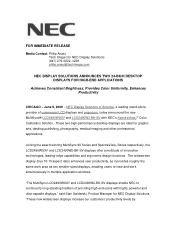 NEC LCD2490W2-BK-SV MultiSync LCD2490WUXi2-BK : press release