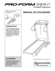 ProForm 365p Treadmill Portuguese Manual
