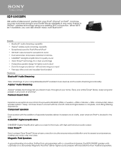 Sony RDP-XA900iPN Marketing Specifications