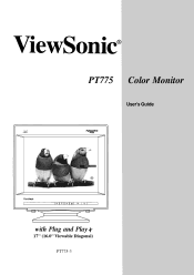 ViewSonic PT775 User Guide