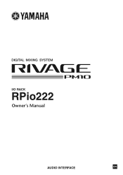 Yamaha RPio222 RPio222 Owners Manual