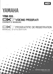 Yamaha YRM-103 YRM-103 Owners Manual Image