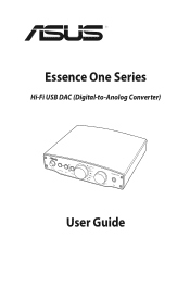 Asus Xonar Essence One MUSES Xonar Essence One Series user manual English
