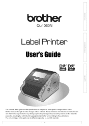 Brother International QL-1060N Users Manual - English