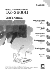 Canon DZ-3600U Visualizer dz3600u manual