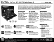 EVGA GeForce GTX 580 FTW Hydro Copper 2 PDF Spec Sheet