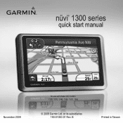 Garmin nuvi 1300LM Quick Start Manual